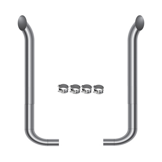 6" TURN OUT COMPLETE EXHAUST KIT W/ 90° SHORT ELBOWS (FREIGHTLINER)