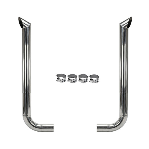 7" CHINO CUT COMPLETE EXHAUST KIT W/ 90° SHORT ELBOWS (FREIGHTLINER)