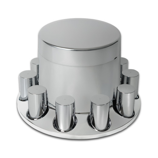 Flat Rear Axle Cover W/ 33mm Threaded Lug Nut Covers