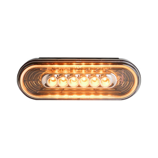 OVAL CHASM LIGHT W/ 22 DIODES - AMBER/ CLEAR LENS