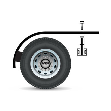 BLIND MOUNT HALF FENDER MOUNTING KIT FITS PETERBILT FLEX AIR & KENWORTH AG380