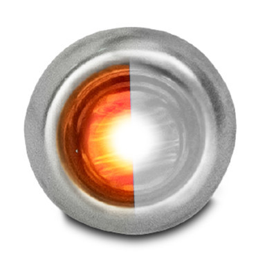 3 LED 3/4″ DUAL COLOR MINI LIGHT – AMBER & WHITE/CLEAR LENS