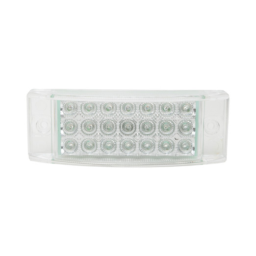 21 LED TRAILER MARKER LIGHT W/ REFELCTORS - AMBER LED/CLEAR LENS