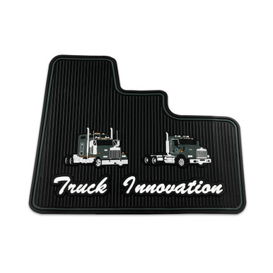 RUBBER FLOOR MATS FOR KENWORTH W900/T800/T600 - GRAY