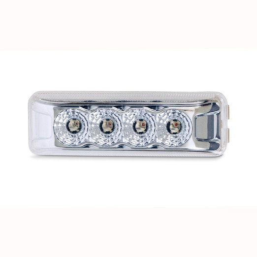 RED 3.8" MRKR LT W/12 LEDS & CLR LENS