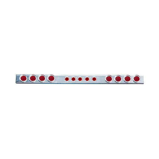 SS Rear Light Bar W/6-4" Red Economy Lights & W/5-2" Red Lights