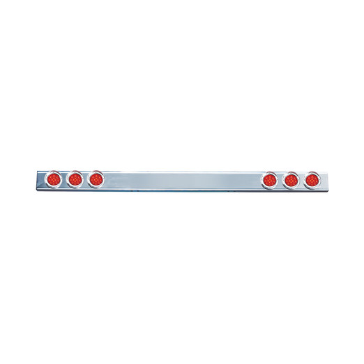 SS Rear Light Bar W/6-4" Red Economy Round Lights