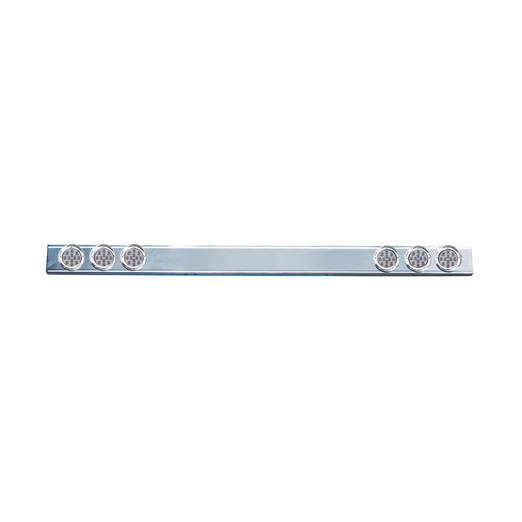 SS Rear Light Bar W/6-4" Clear Red Economy Round Lights
