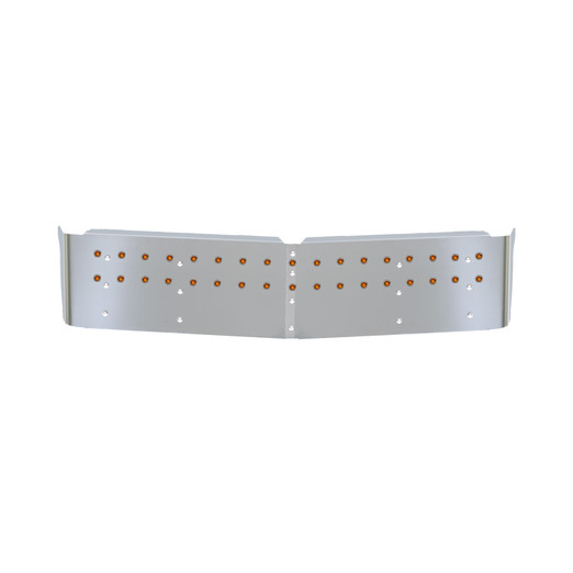 13" KW DROP VISOR WITH 42 3/4'' LIGHT HOLES  FITS CURVED WINDSHIELD W/AMBER LIGHTS