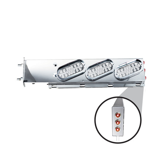 Spring Loaded Hanger W/6 Clear Red Oval Economy lights & 6-3/4" Clear Red Lights On The Side