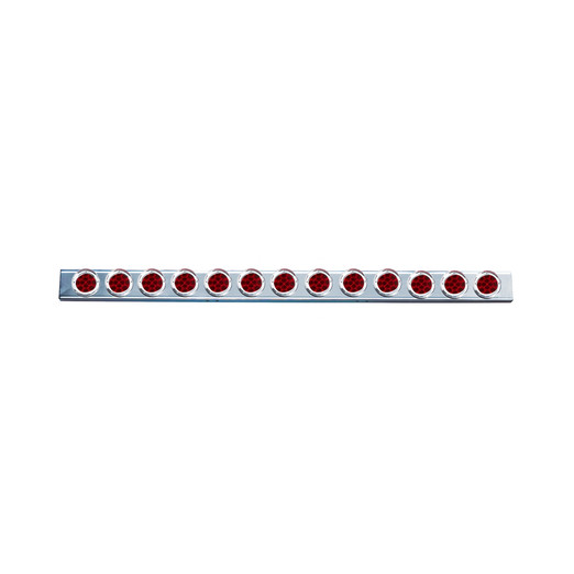 SS Rear Light Bar W/13-4" Red Round Lights