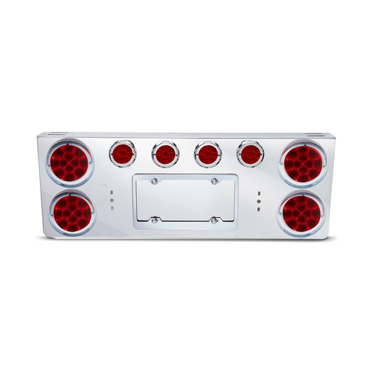 SS Rear Panel W/4-4" LED Light  & W/4-2"LED Light On The Top