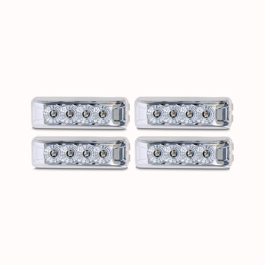 CLEARANCE LED LIGHT 4/PK 3/8" X 1/2" W/ 12 LEDS KIT