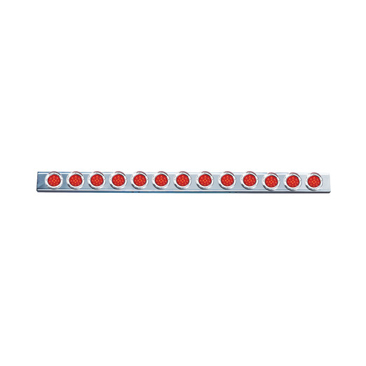 SS Rear Light Bar W/13-4" Clear Red Round Lights
