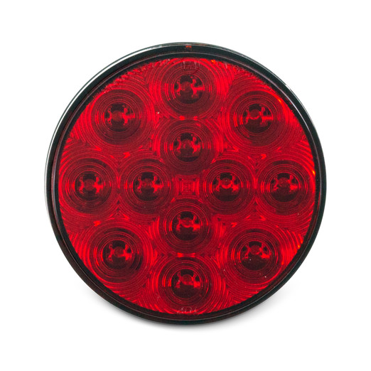 4" Round Economy Red Turn and Tail Light W/12 LEDS W/ RED Reflector