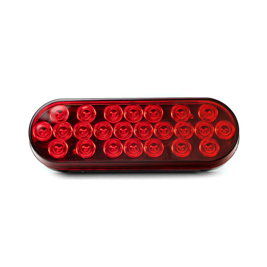 Red Oval Economy Light W/ 24 LED Diodes-Bulk