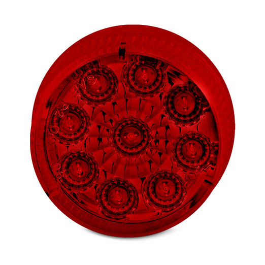 2" RED 9-LED LT W/DMND RFLCTRS-BULK