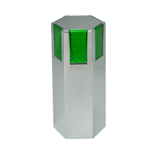 33mm HEXAGON LUG NUT COVER W/ GREEN REFLECTOR THREAD ON – 5″