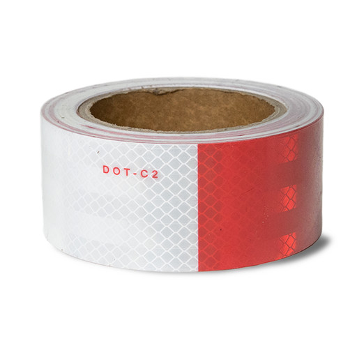 RED & SILVER DOT REFLECTOR TAPE - 30' ROLL