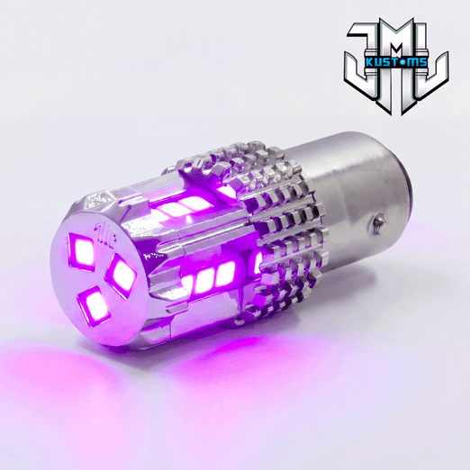 Dual 1157 Amber /Purple 15 LED Bulb for Glass Lens Light