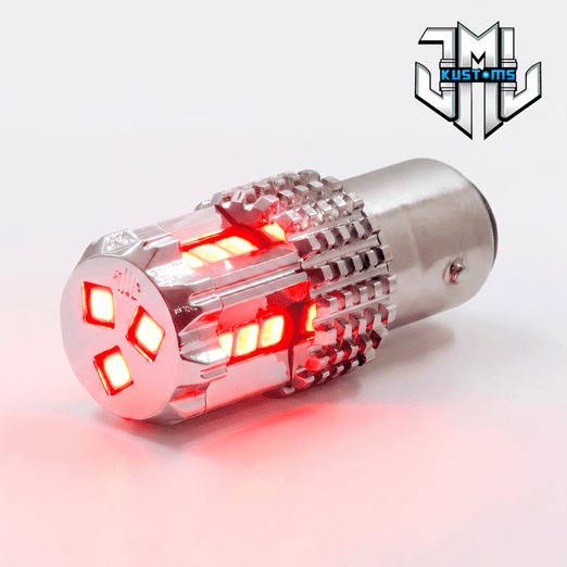 Dual 1157 Red/ Blue 15 LED Bulb for Glass Lens Light