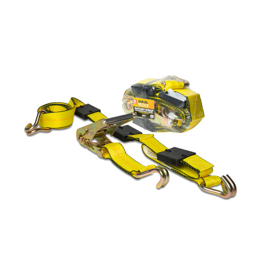 CAR HAULER RATCHET STRAP W/ RUBBER PADS