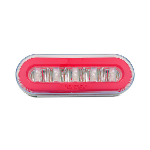 LED OVAL CLEAR LENS RED LIGHT GLOW