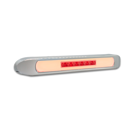 9.5" GLO LIGHT BAR, CLEAR RED