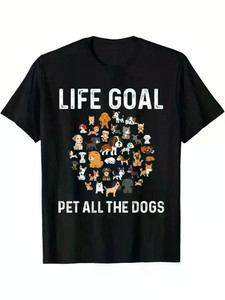 Dog Lover's Cotton T-Shirt - Soft, Stretchy & Breathable | Perfect for Christmas & New Year Celebra S250-D0100XTFK3V Dog Lover's Cotton T-Shirt - Soft, Stretchy & Breathable | Perfect for Christmas & New Year Celebra S250-D0100XTFK3V