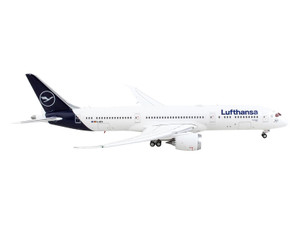 Boeing 787-9 Commercial Aircraft with Flaps Down "Lufthansa" White with Dark Blue Tail 1/400 Diecas F977-GJ2046F Boeing 787-9 Commercial Aircraft with Flaps Down "Lufthansa" White with Dark Blue Tail 1/400 Diecas F977-GJ2046F