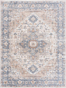 Size: 6'7" x 9' Rectangle - Ezri Cream Washable Area Rug D287-SLLIEZRI890-06070900 Size: 6'7" x 9' Rectangle - Ezri Cream Washable Area Rug D287-SLLIEZRI890-06070900