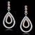 TS548 - Rose Gold + Rhodium 925 Sterling Silver Earrings with AAA Grade CZ  in Clear A874-TS548 TS548 - Rose Gold + Rhodium 925 Sterling Silver Earrings with AAA Grade CZ  in Clear A874-TS548