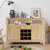 Server Buffet Sideboard With Wine Rack and Open Shelf-Natural - Color: Natural D681-HW63250NA Server Buffet Sideboard With Wine Rack and Open Shelf-Natural - Color: Natural D681-HW63250NA
