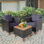 3 Pieces Outdoor Patio Wicker Furniture Set with Cushions and Acacia Wood Coffee Table-Gray - Color D681-HW71661GR 3 Pieces Outdoor Patio Wicker Furniture Set with Cushions and Acacia Wood Coffee Table-Gray - Color D681-HW71661GR