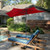 9Ft Patio Bistro Half Round Umbrella -Dark Red - Color: Dark Red - Size: 9 ft D681-OP2954WN 9Ft Patio Bistro Half Round Umbrella -Dark Red - Color: Dark Red - Size: 9 ft D681-OP2954WN