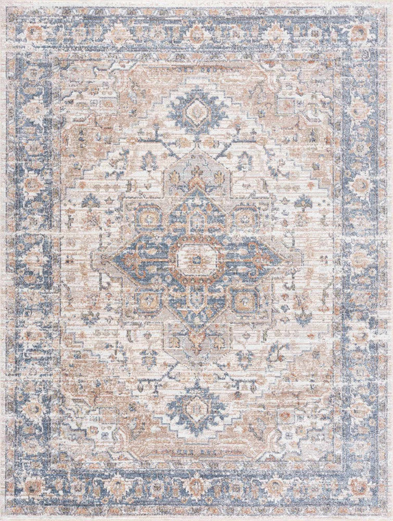 Size: 6'7" x 9' Rectangle - Ezri Cream Washable Area Rug D287-SLLIEZRI890-06070900