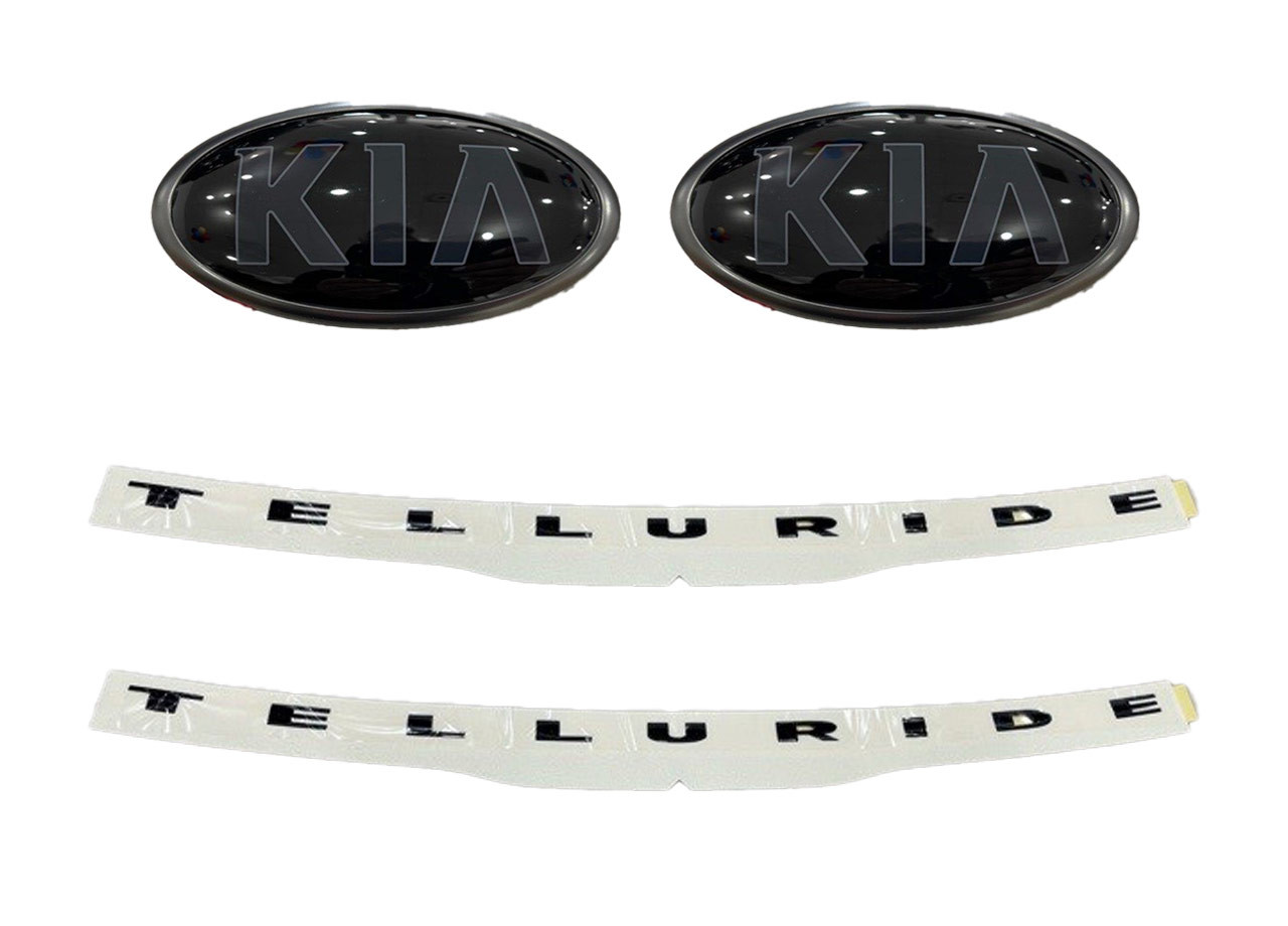 2020-2022 Kia Telluride Nightfall Emblems - Full Kit