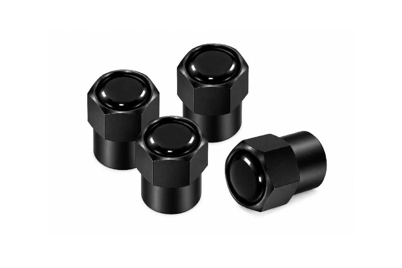 Black New Logo Kia Valve Stem Caps