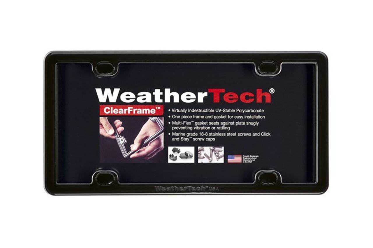 WeatherTech Clear License Plate Frame Black