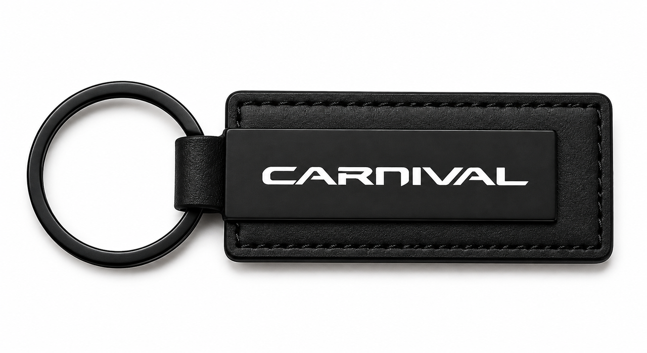 Kia Carnival Black Leather Keychain