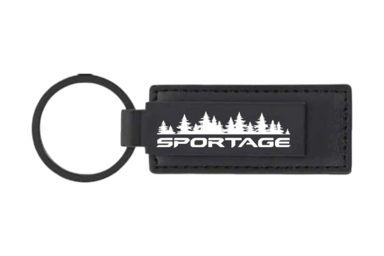 Kia Sportage Black Leather Keychain