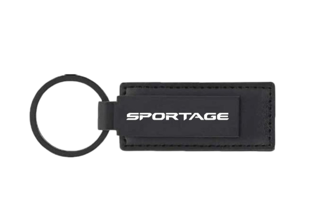 Kia Sportage Black Leather Keychain