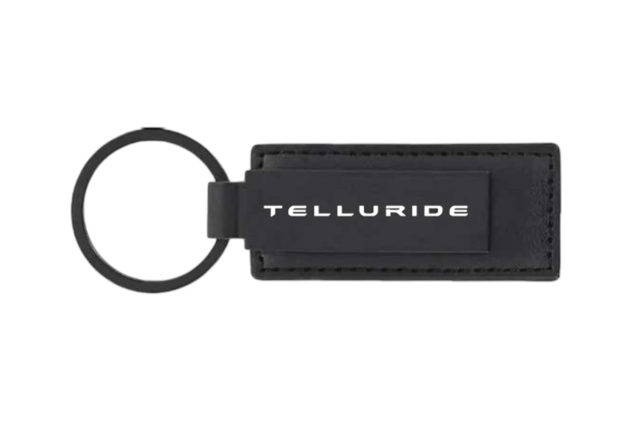 Kia Telluride Black Leather Keychain