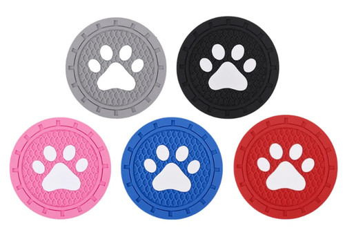 paw print car coasters