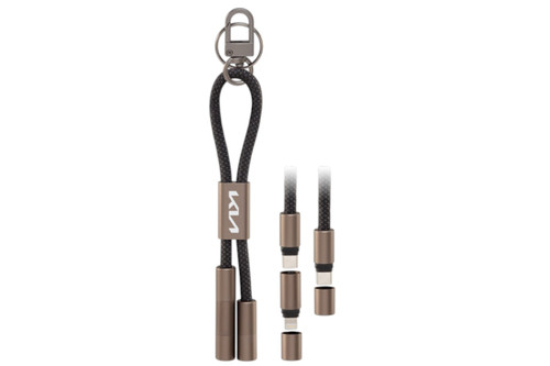 Kia 3-in-1 USB Charging Cable Keychain
