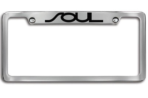 Kia Soul Black Upper Logo License Plate Frame