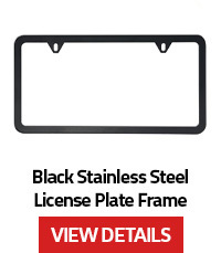 Black Stainless Steel License Place Frame