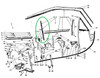 Mopar A Body 67-72, B 62-67, B 68-70 CONVERTIBLE Quarter Window Leading Edge Seals - UNFLOCKED