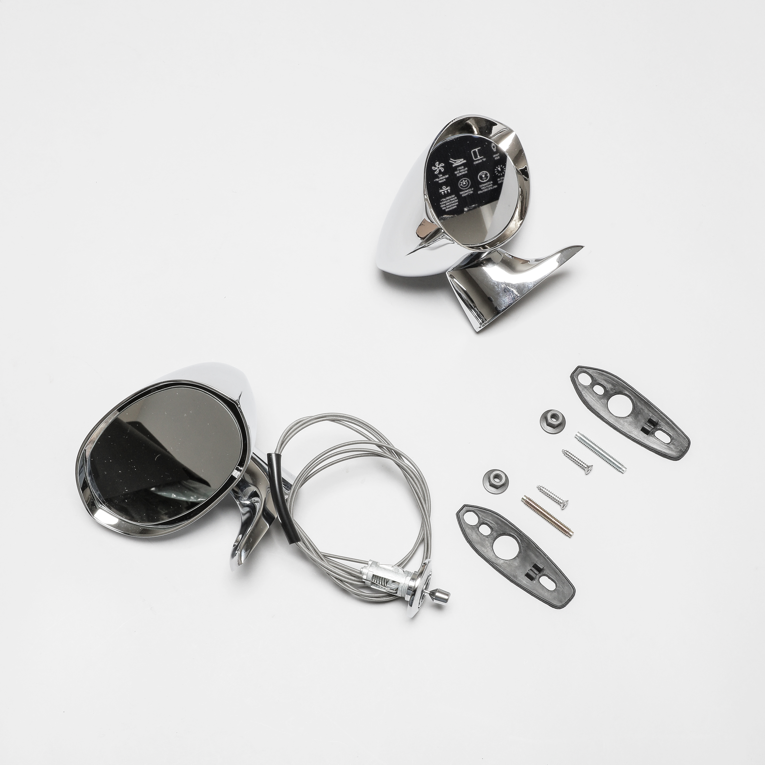 Retro Rallye Mirror Mopar A Body 70-76 Outer Door Rallye Sport Mirror Set for cars WITHOUT ...