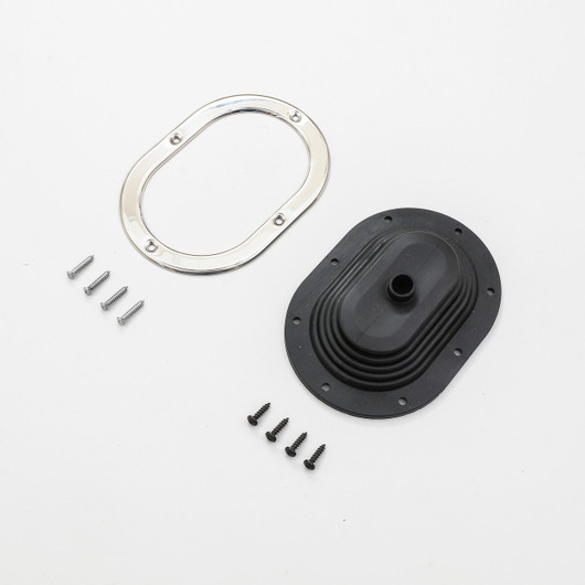 Mopar A Body 67-76 NON CONSOLE Shifter Boot, STAINLESS Trim Ring